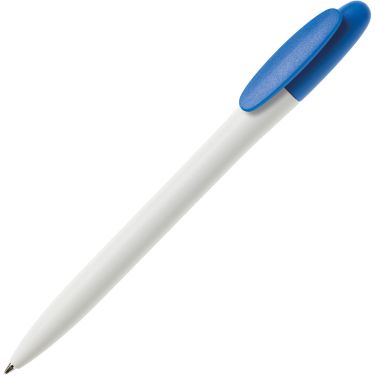 Шариковая ручка, белый/лазурный