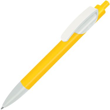 Шариковая ручка, ярко-желтый/белый