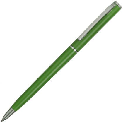 Шариковая ручка, зеленое яблоко/серебристый
