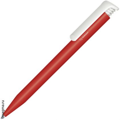 ручка Сенатор с логотипом, SENATOR Super-Hit Bio, красная/белая