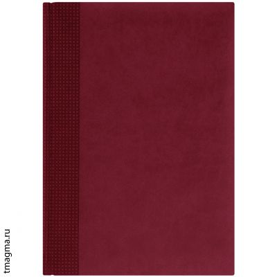 Ежедневник Velvet, бордовыйежедневник формата а5, датированный, гладкий матовый кожзам, белая бумага, 352 с. в том числе справочная информация, углы c перфорацией ежедневник Nazarenogabrielli Velvet