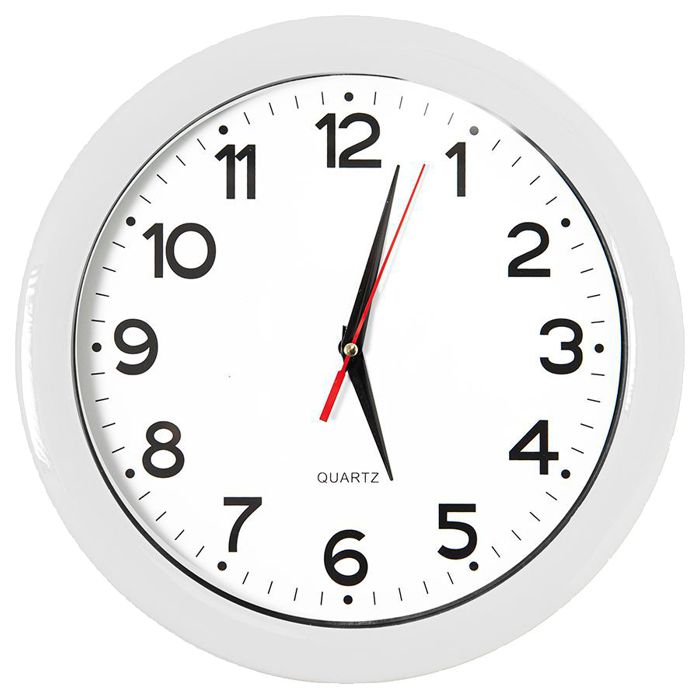 белые настенные часы промо с логотипом