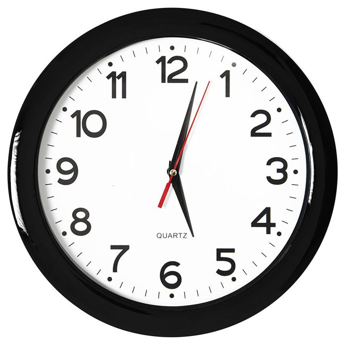 черные настенные часы промо с логотипом
