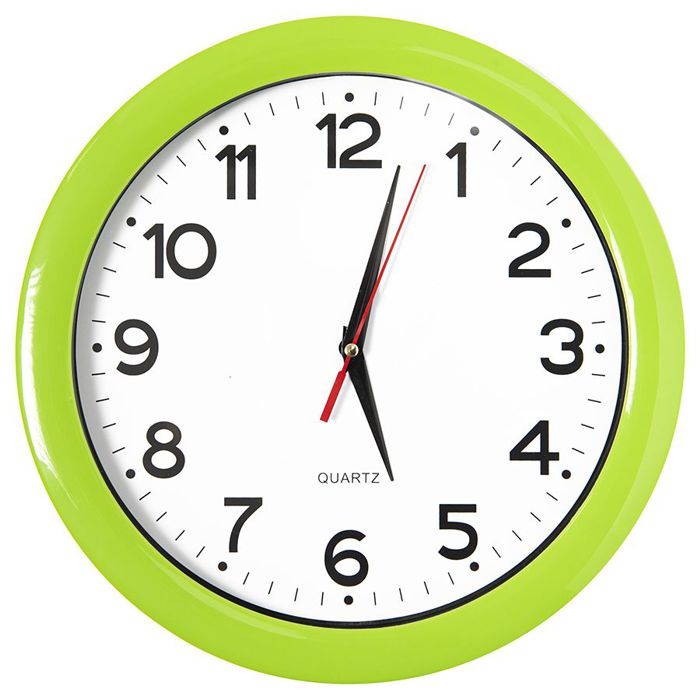 светло-зеленые настенные часы промо с логотипом