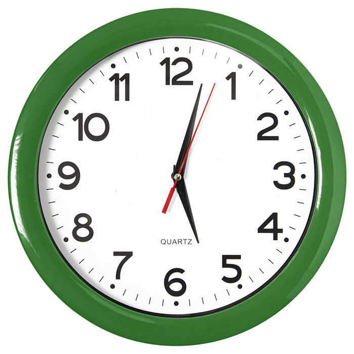 зеленые настенные часы промо с логотипом