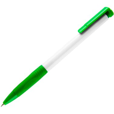 Шариковая ручка, белый/зеленое яблоко