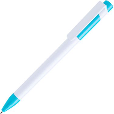 Шариковая ручка, белый/бирюзовый