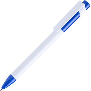 Шариковая ручка, белый/темно-синий