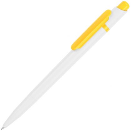 Шариковая ручка, белый/желтый