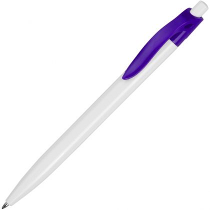 Шариковая ручка, белый/фиолетовый