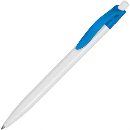 Шариковая ручка, белый/голубой