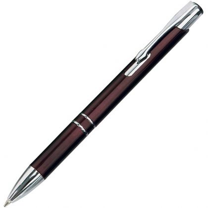 Шариковая ручка, бордовый/серебристый