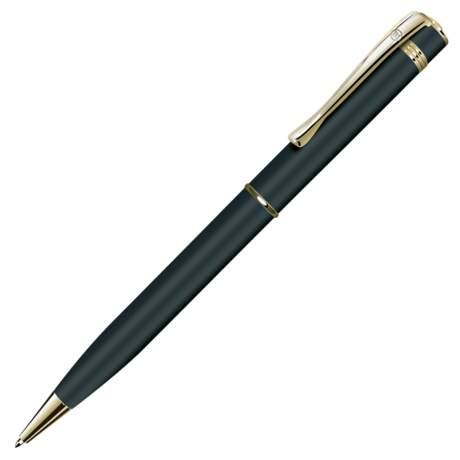 металлические ручки с логотипом, черный/золотистый