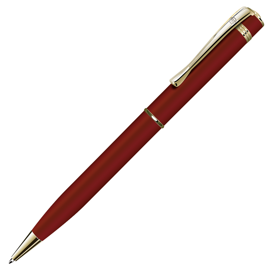 металлические ручки с логотипом, красный/золотистый