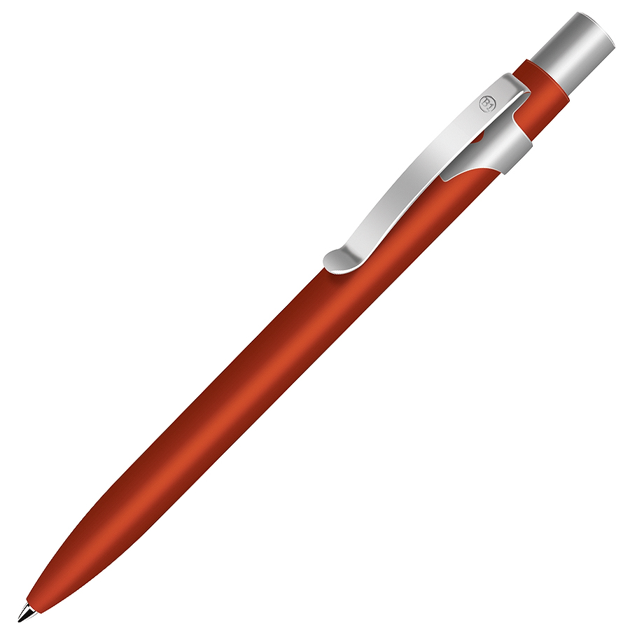 металлические ручки с логотипом, красная