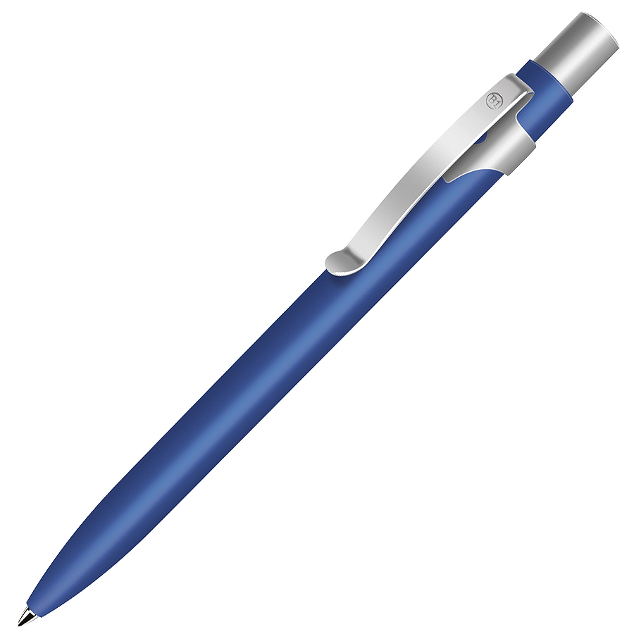металлические ручки с логотипом, синяя