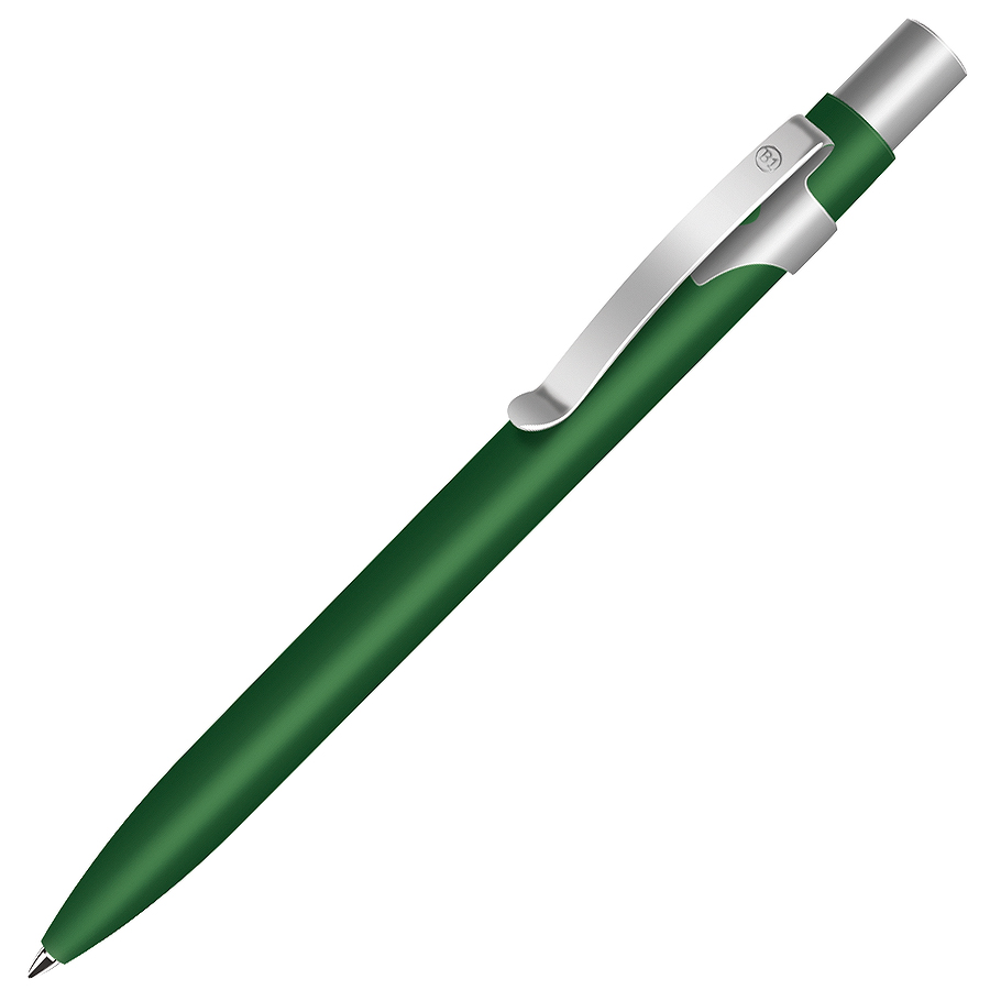 металлические ручки с логотипом, зеленая