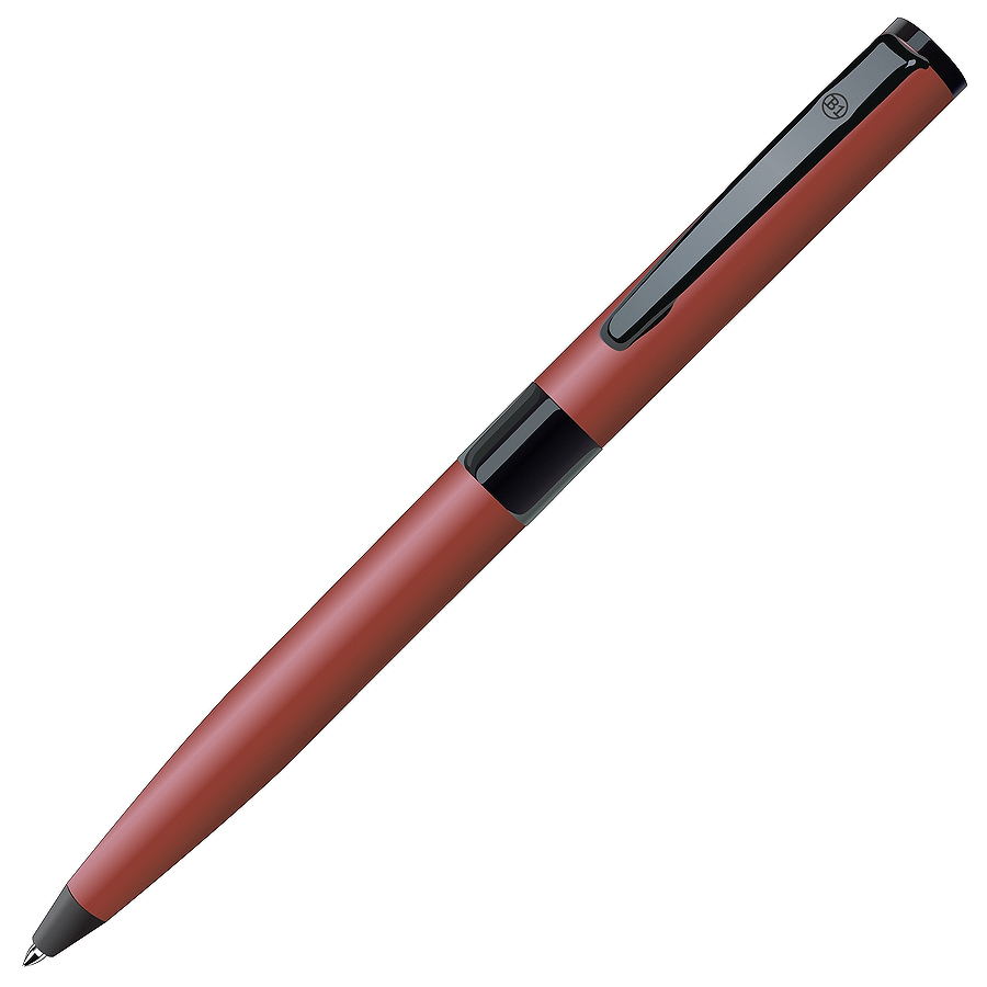 металлические ручки с логотипом, красный/черный