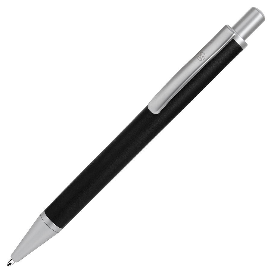 металлические ручки с логотипом, черная/серебристая
