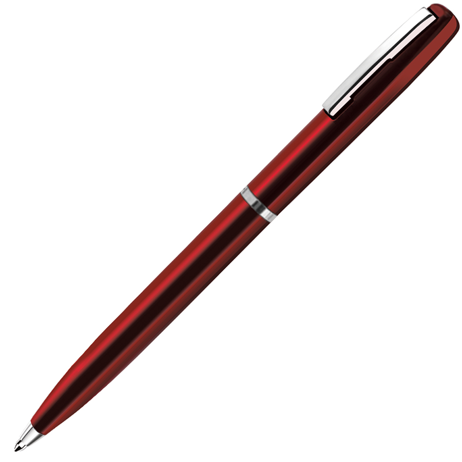 металлические ручки с логотипом, красная/серебристая