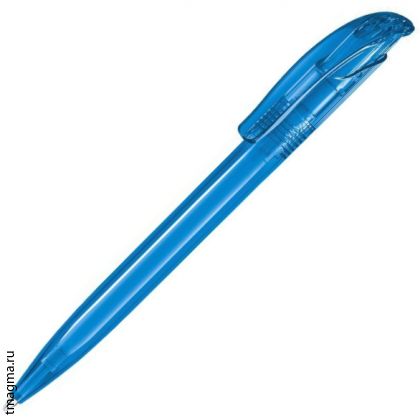 ручка Сенатор с логотипом, модель Senator Challenger clear, цвет - прозрачный голубой