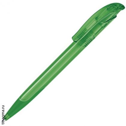 ручка Сенатор с логотипом, модель Senator Challenger Clear Soft Grip, цвет - прозрачный зеленый
