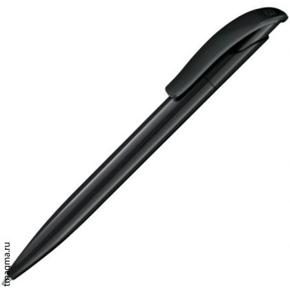 ручка Сенатор с логотипом, SENATOR Challenger Polished, полностью черная