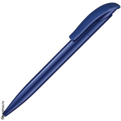 ручка Сенатор с логотипом, SENATOR Challenger Polished 2757, полностью темно-синяя