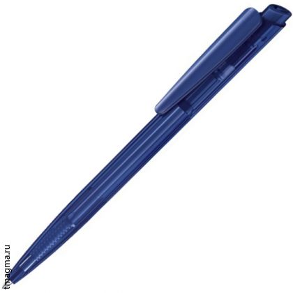 ручка Сенатор с логотипом, SENATOR Dart Clear, темно-синяя прозрачная