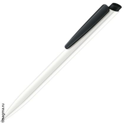 ручка Сенатор с логотипом, SENATOR Dart Basic Polished, белая/черная