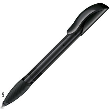 ручка с резиновым гриппом Senator Hattrix Clear Soft Grip, прозрачная черная ручка с резиновым гриппом Senator Hattrix Clear Soft Grip, прозрачная черная
