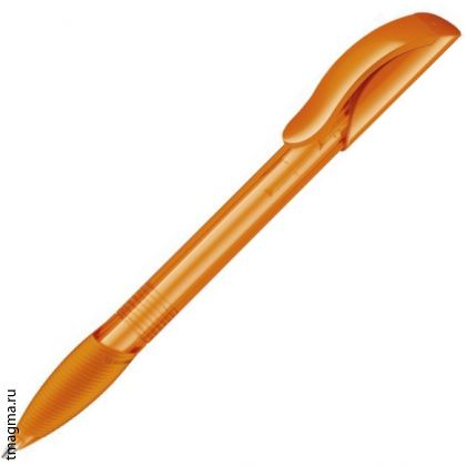 ручка с резиновым гриппом Senator Hattrix Clear Soft Grip, прозрачная оранжевая 151