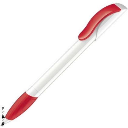 ручка с резиновым гриппом Senator Hattrix Polished Basic Soft Grip, белая/красная 186 ручка с резиновым гриппом Senator Hattrix Polished Basic Soft Grip, белая/красная 186