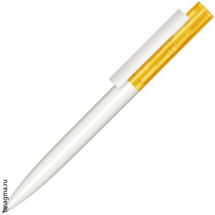 ручка Senator Headliner Clear Basic, белая/желтая 7408