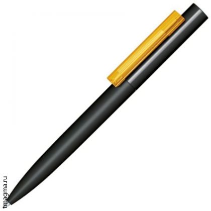 ручка Senator Headliner Soft Touch, черная/желтая 7408