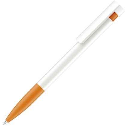 ручка Senator Liberty Polished Basic Soft Grip, белая/оранжевая 151