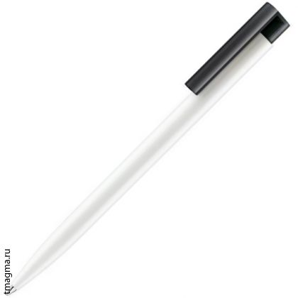 ручка Сенатор с логотипом, SENATOR New Hit, белая/черная