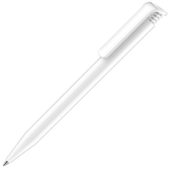 ручка Сенатор с логотипом, SENATOR Super Hit Polished, полностью белая