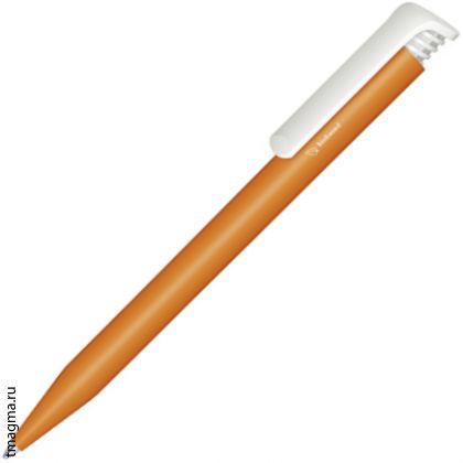ручка Сенатор с логотипом, SENATOR Super-Hit Bio, оранжевая/белая