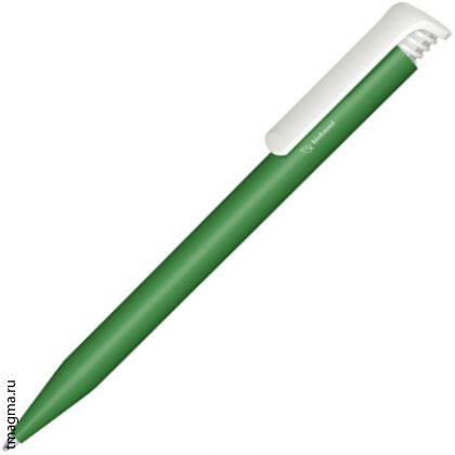 ручка Сенатор с логотипом, SENATOR Super-Hit Bio, зеленая/белая