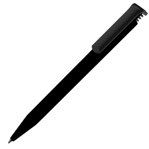 ручка Сенатор с логотипом, SENATOR Super Hit Polished, полностью черная